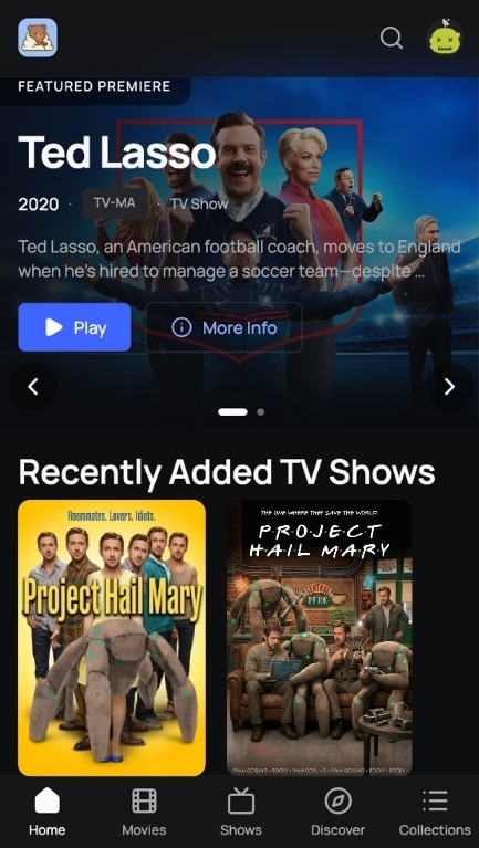 Kozi mobile interface showing the home screen on iPhone